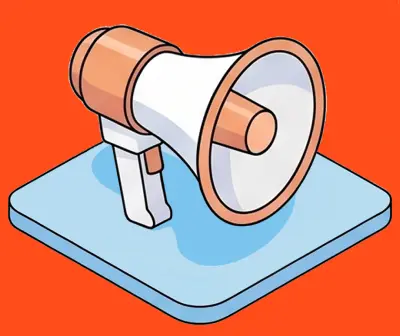 Ilustración de un megáfono